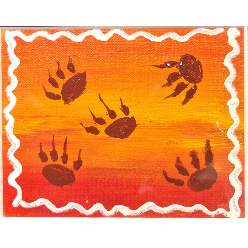 Dingo Tracks by Aboriginal artist June Smith. KA482