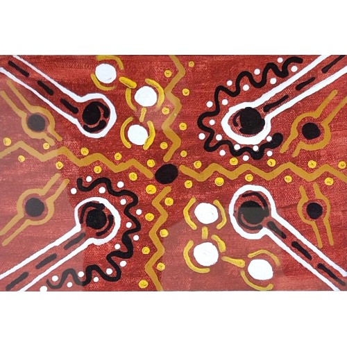  Clan Gathering by Australian Aboriginal artist Jason Lannigan. KA514