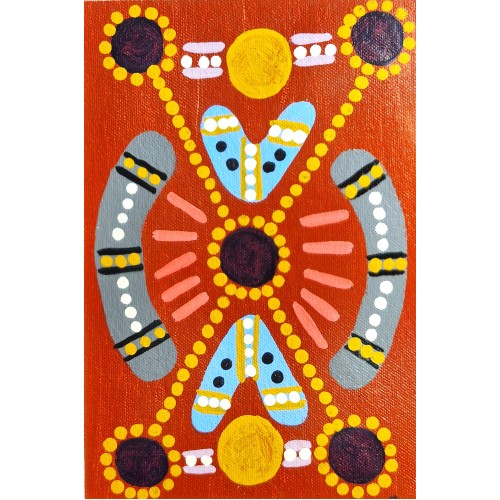Tribal Gathering by Aboriginal artist Louise Cox. KA519