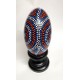 Painted emu egg with a Aboriginal dot art design. EG-701