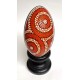 Painted emu egg with a Aboriginal dot art design. EG-702