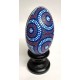 Painted emu egg with a Aboriginal dot art design.EG-703