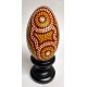 Painted emu egg with a Aboriginal dot art design. EG-706