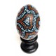 Painted emu egg with a Aboriginal dot art design. EG-708