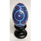 Painted emu egg with a Aboriginal dot art design. EG-710 Painted emu egg with a Aboriginal dot art design. EG-710