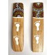 Small Aboriginal clapsticks, dot and footprints art work, hardwood, ideal corporate & event gift.  Small Aboriginal clapsticks, dot and footprints art work, hardwood, ideal corporate & event gift.