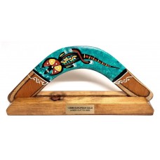 Engraved contemporary art boomerang + display stand. Various colours, ideal corporate & event gift. Engraved contemporary art boomerang + display stand. Various colours, ideal corporate & event gift.