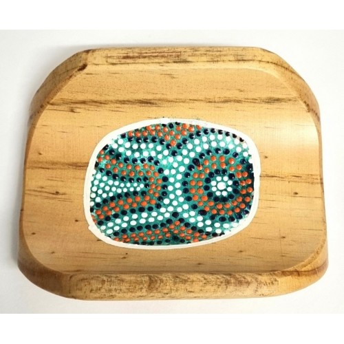 Small Aboriginal coolamon wooden bowl, dot or contemporary art, hardwood, ideal corporate & event gift Small Aboriginal coolamon wooden bowl, dot or contemporary art, hardwood, ideal corporate & event gift