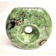 Green Tanilba Vase featuring traditional Aboriginal art designs. Green Tanilba Vase featuring traditional Aboriginal art designs.