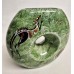 Green Tanilba Vase featuring traditional Aboriginal art designs. Green Tanilba Vase featuring traditional Aboriginal art designs.