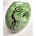 Green Tanilba Vase featuring traditional Aboriginal art designs. Green Tanilba Vase featuring traditional Aboriginal art designs.