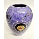 Purple Wine Vase featuring traditional Aboriginal art designs. Purple Wine Vase featuring traditional Aboriginal art designs.