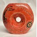 Red Tanilba Vase featuring traditional Aboriginal art designs. Red Tanilba Vase featuring traditional Aboriginal art designs.