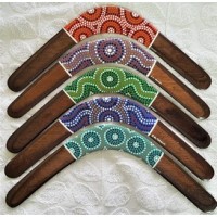 Dot art design 16 inch returning boomerang Dot art design 16 inch returning boomerang