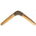 Painted "comeback" hunting killer boomerang. Dot art design, black wattle timber. Collectors item. HB-103-P-2 Painted "comeback" hunting killer boomerang. Dot art design, black wattle timber. Collectors item. HB-103-P-2
